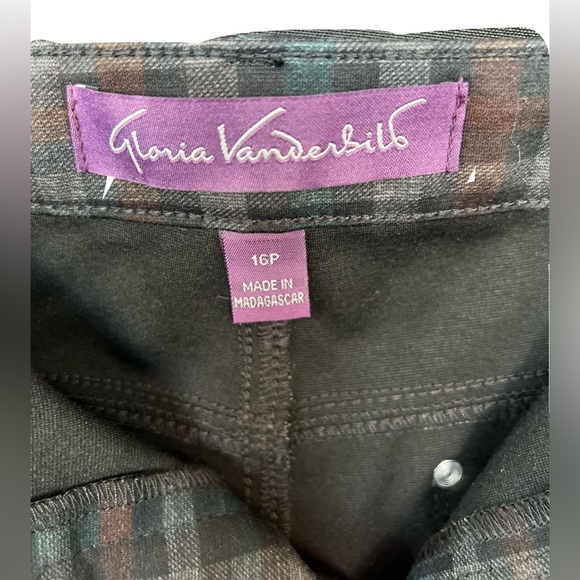 👖 EUC GLORIA VANDERBILT “Vickie” Scholar Plaid Legging Pants | Women’s 16P - Picture 8 of 12